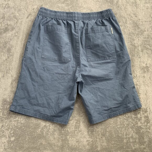 Pact Short Men Medium Blue Stretch Waist Organic Cotton Drawstring Casual Preppy - Picture 8 of 9